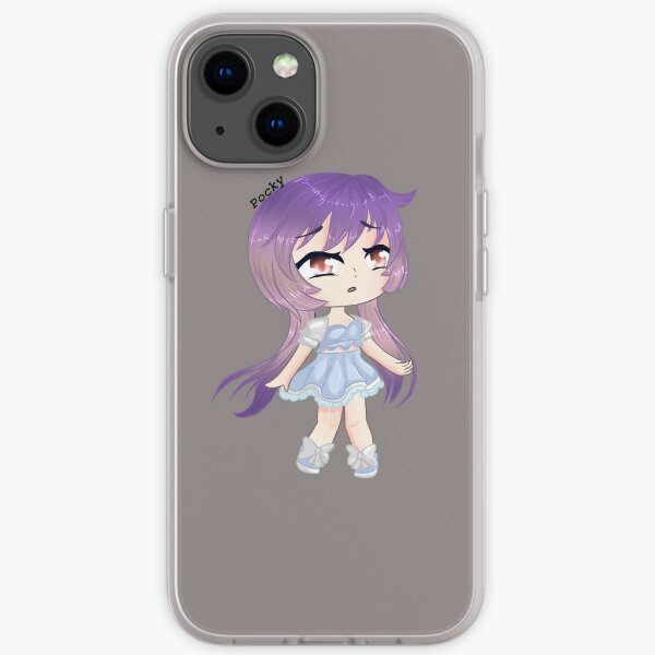 Gacha girl with purple hair iPhone Soft Case