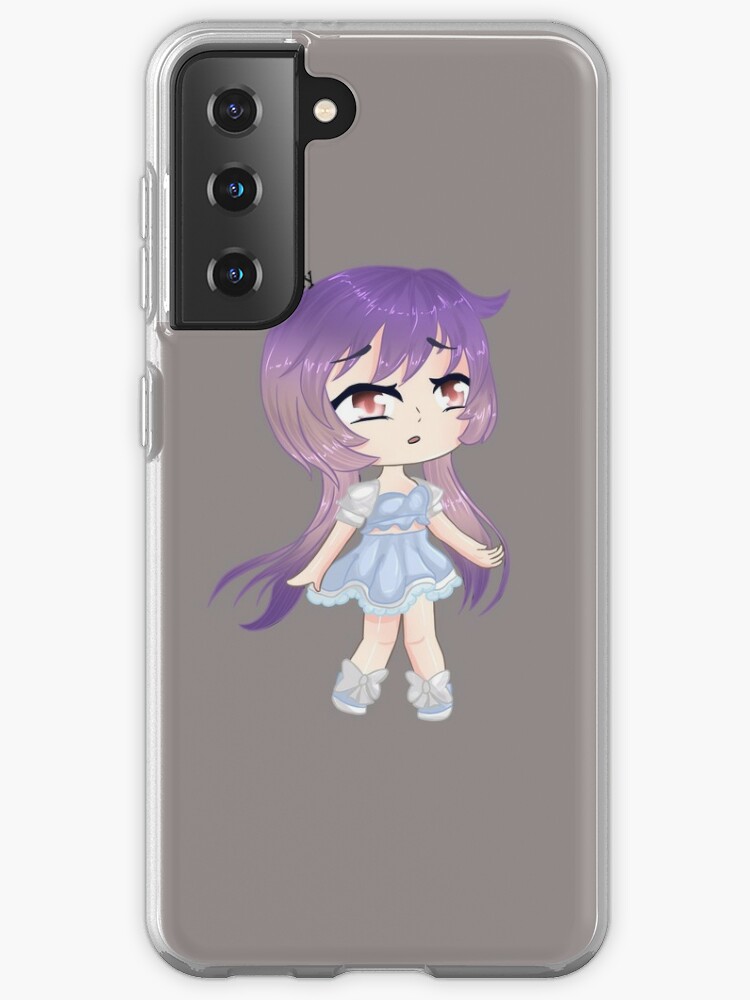 Gacha Girl With Purple Hair Case Skin For Samsung Galaxy By Pockyartstudio Redbubble