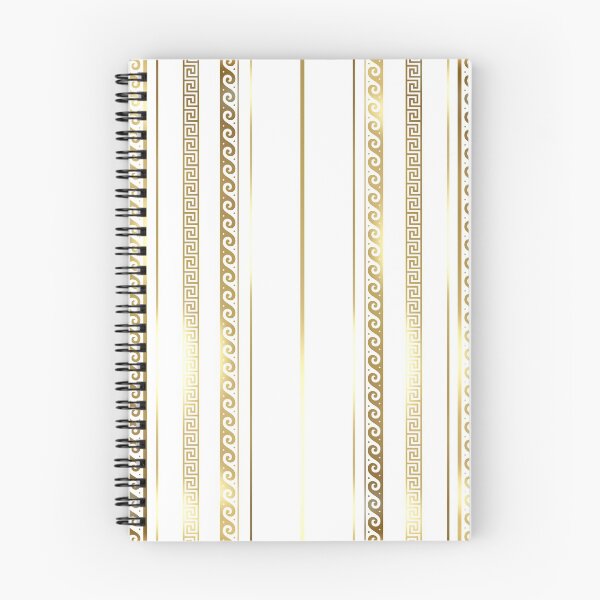 Item preview, Gold Greek Key Striped Pattern on White designed and sold by Yiorgos Designs.