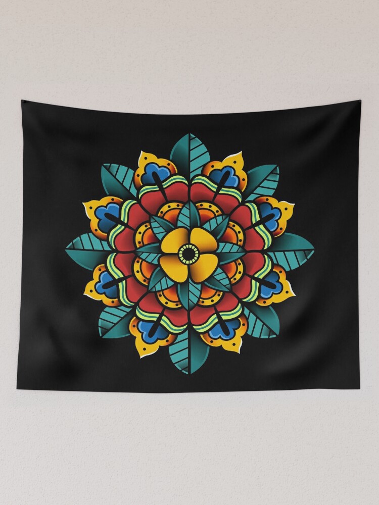 Mandala best sale flower tapestry