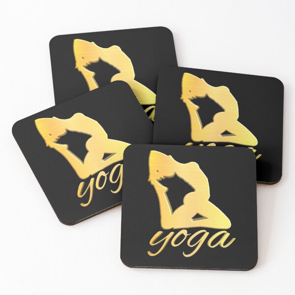 Item preview, Shiny Gold Yoga pose no.1 with type designed and sold by smARTwork.