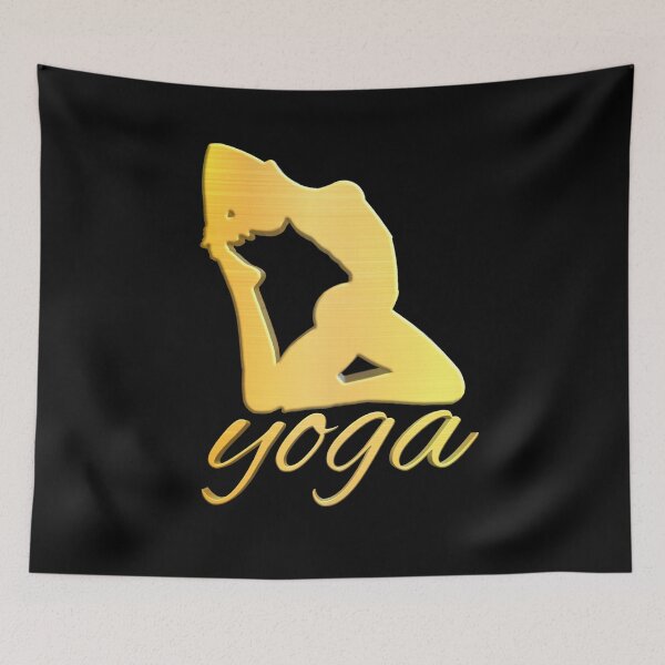Item preview, Shiny Gold Yoga pose no.1 with type designed and sold by smARTwork.