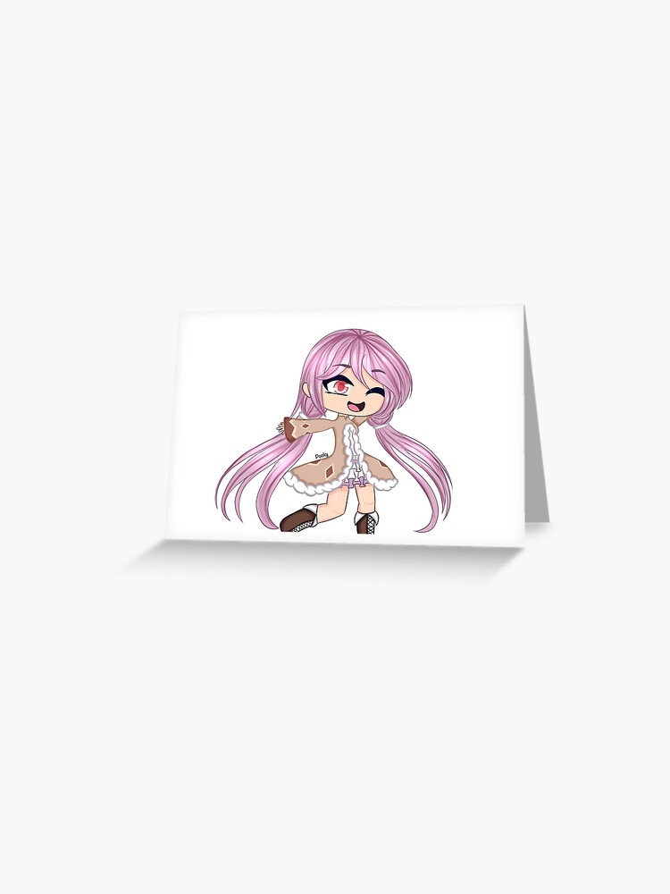 Gacha Life - Gacha girl with pink hair Postcard for Sale by pockyartstudio