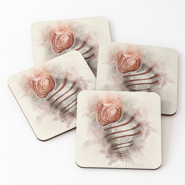 Item preview, Pintura de acuarela de concha de mar costera tropical designed and sold by SilverSpiral.