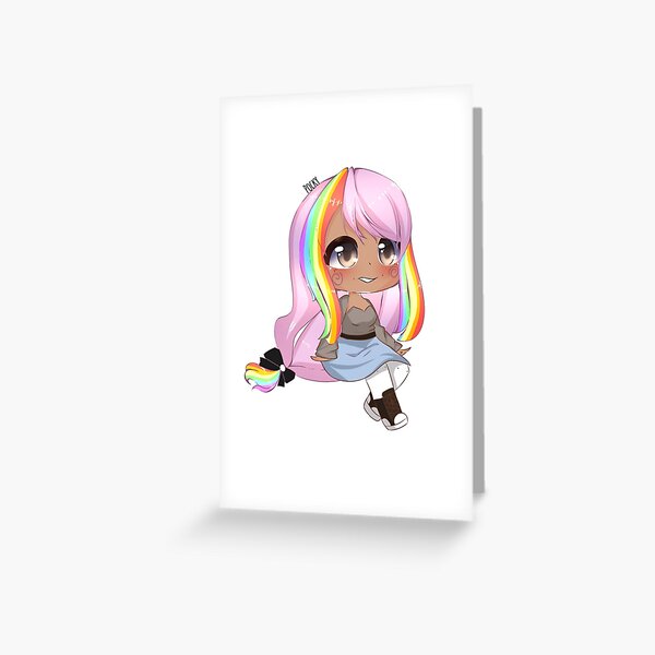 Gacha Life - Gacha girl with pink hair Greeting Card for Sale by