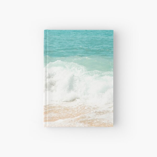 Turquoise Blue Ocean Shore Waves Hardcover Journal