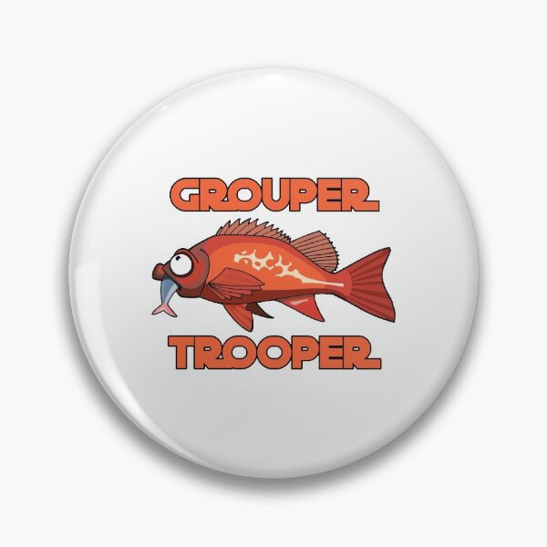 Item preview, Grouper Trooper - Red Grouper Eating Fish designed and sold by Kaos Urbanwear.