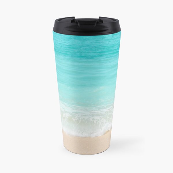 Bright Blue Calm Ocean Shore Travel Mug
