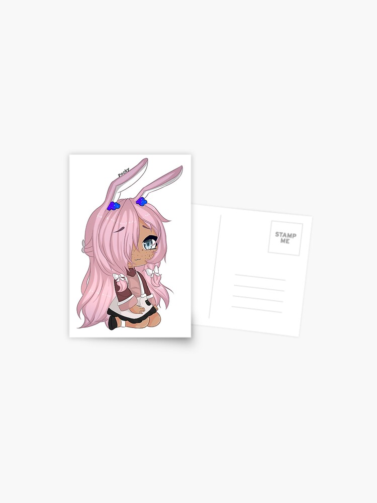 Gacha Life - Gacha girl with pink hair Postcard for Sale by pockyartstudio