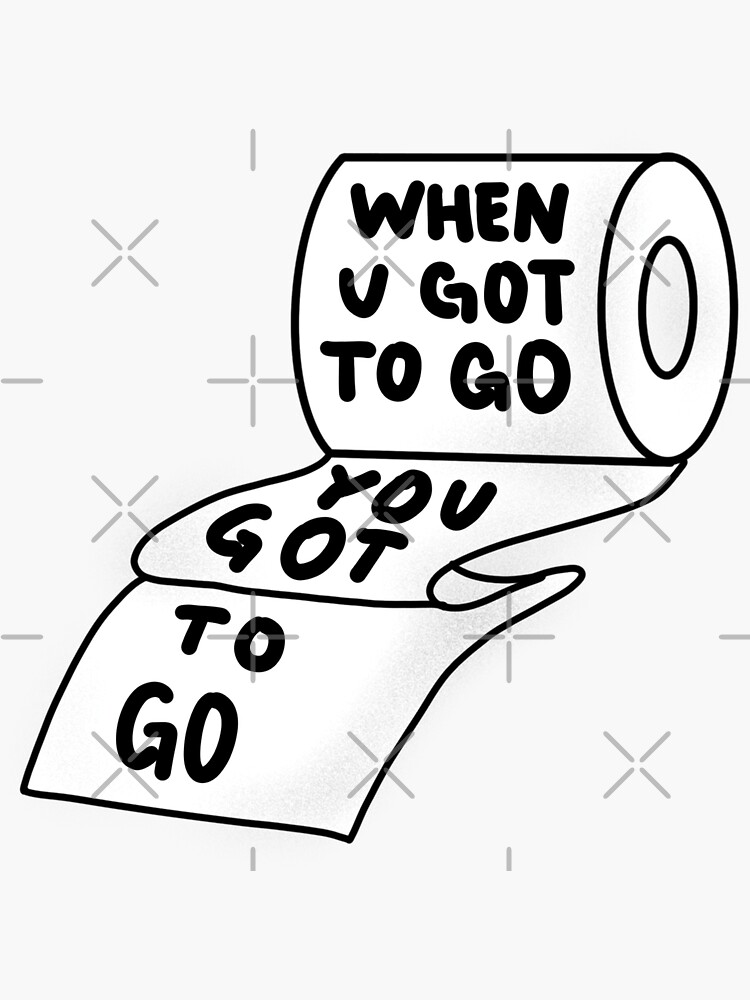"Funny Toilet Paper Graphic" Sticker for Sale by Inkouragements Redbubble