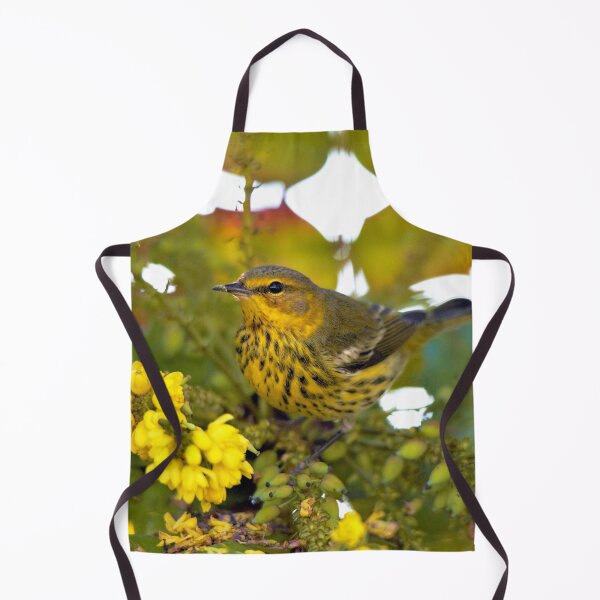 Item preview, Cape May Warbler with Flowering Mahonia designed and sold by walkswithnature.