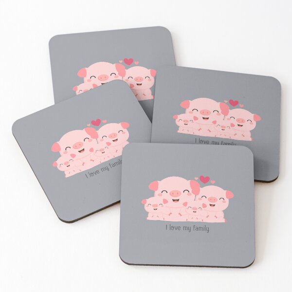 Item preview, Funniest Gifts for Pig Lover  I Love My Family - Cute Pigs designed and sold by Sugar-Magnolia.