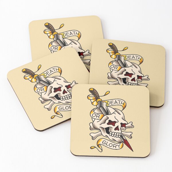 Item preview, Salty-Dog American Traditional Death or Glory Skull designed and sold by salty-dog.