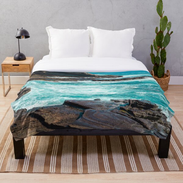 Item preview, Shades of Blue Rocky Ocean Water designed and sold by AlexandraStr.
