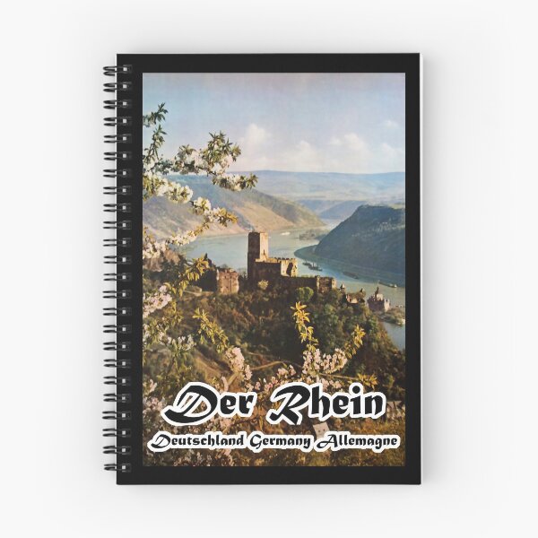 Item preview, Der Rhein retro poster designed and sold by CorasPosters.
