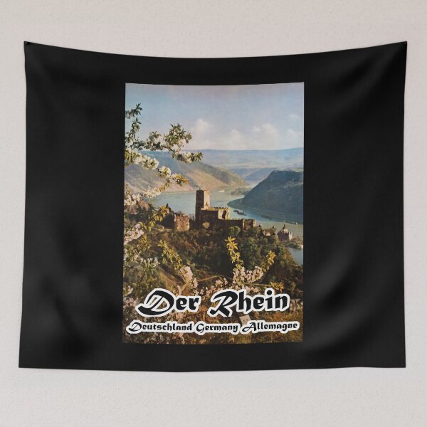 Item preview, Der Rhein retro poster designed and sold by CorasPosters.