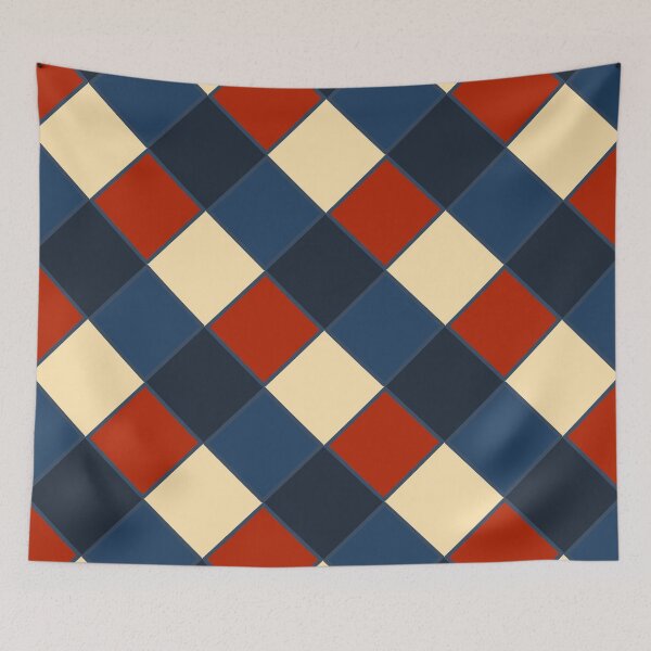 Item preview, Checkered Pattern Red and Blue Digital Design  designed and sold by ByJezie.