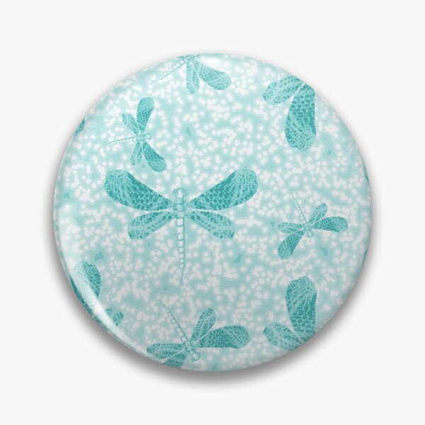 Item preview, All over dragonflies - hand-drawn - Blue-green version designed and sold by Eejee-SK.