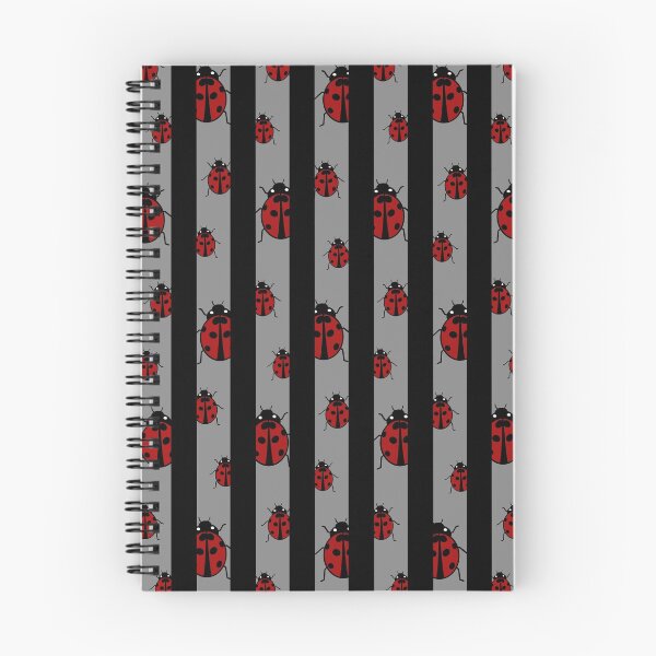 Item preview, Red Ladybird Horizontal Lines Black and Grey designed and sold by ByJezie.