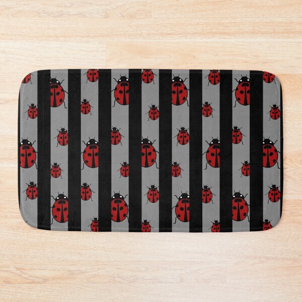 Item preview, Red Ladybird Horizontal Lines Black and Grey designed and sold by ByJezie.