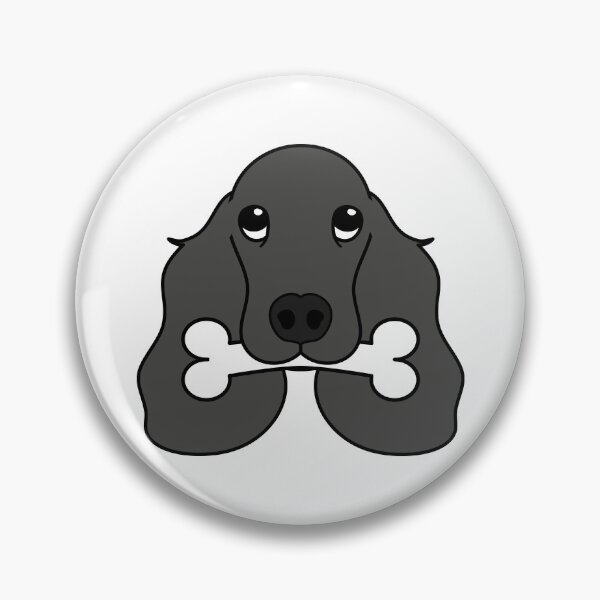Item preview, English Cocker Spaniel Loves Bone - Black designed and sold by Lulupainting.
