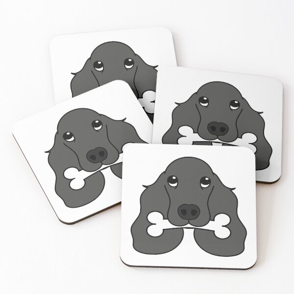Item preview, English Cocker Spaniel Loves Bone - Black designed and sold by Lulupainting.