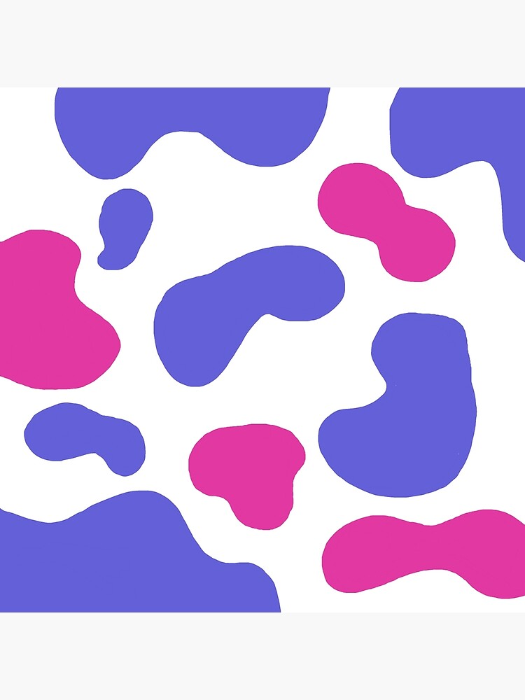 "pink and blue cow print" Poster by sophiajuliet Redbubble