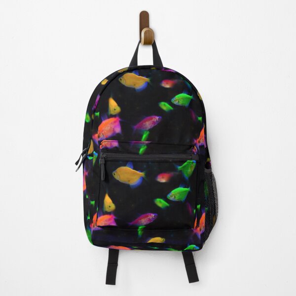 Item preview, Neon Long-Fin Tetra Fish - Swimming in Dark Black Water designed and sold by Sirieht.