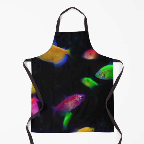 Item preview, Neon Long-Fin Tetra Fish - Swimming in Dark Black Water designed and sold by Sirieht.