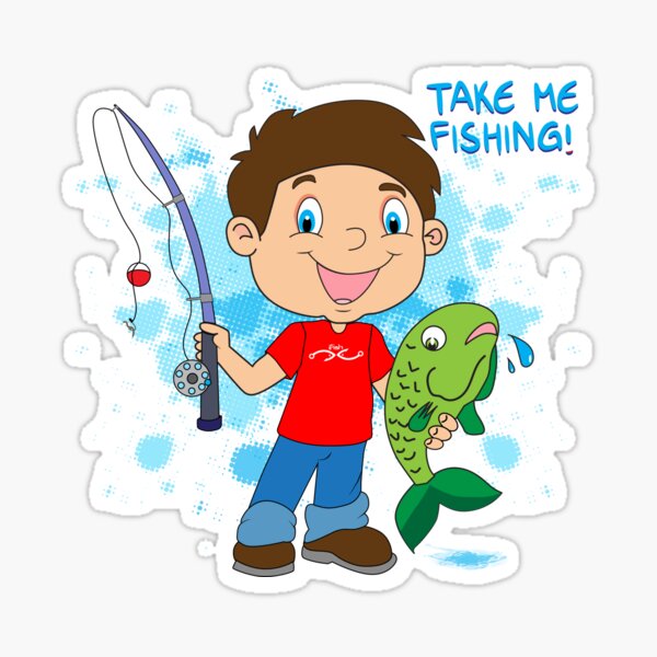 Take Me Fishing Sticker for Sale by Tom Hawkins