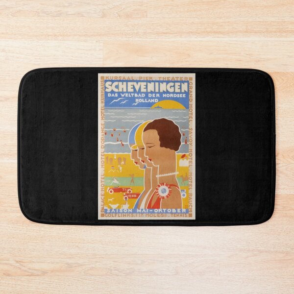 Item preview, Scheveningen retro poster designed and sold by CorasPosters.