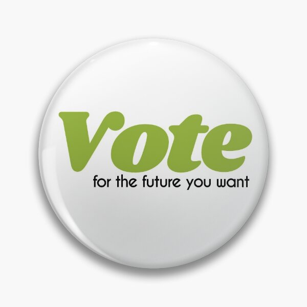 Item preview, Vote for the future you want - retro green designed and sold by LoJoLetters.