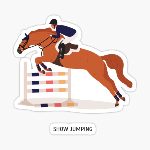 "Show Jumping Horse" Sticker for Sale by stillwater Redbubble