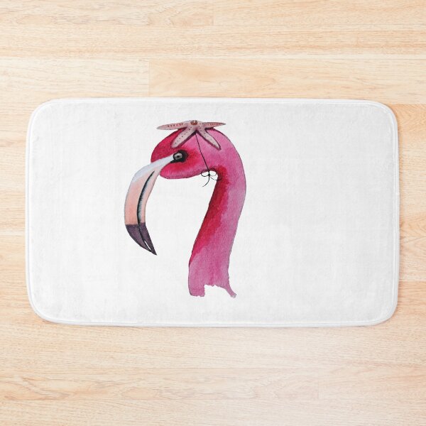 Item preview, Flamingo with Starfish Hat designed and sold by vickyhall.