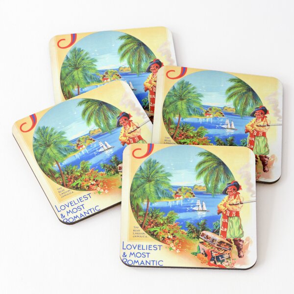 Item preview, Spend your holiidays in Jamaica retro poster designed and sold by CorasPosters.