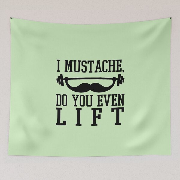 Item preview, Funny Workout Sayings Gifts I Mustache You If You Lift designed and sold by Sugar-Magnolia.