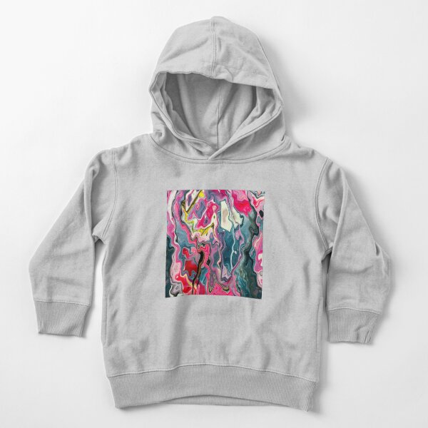 Colorful Acrylic Abstract Art Toddler Pullover Hoodie