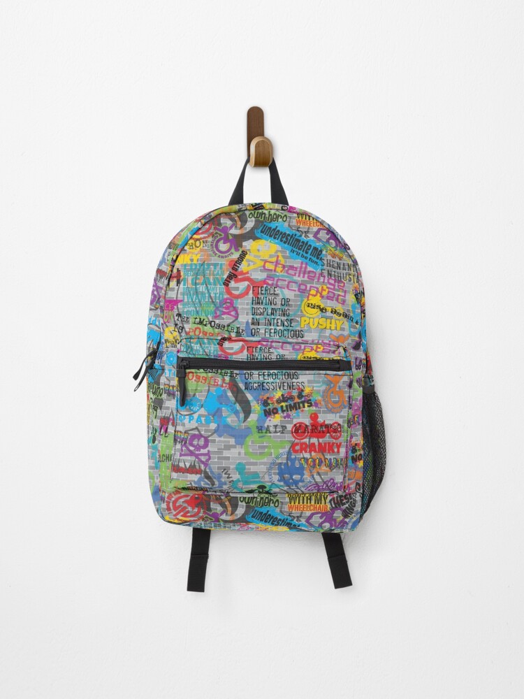 Mochila for Sale con la obra «Grafiti de carreras en silla de ruedas» de  Teamtsunami6