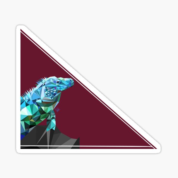 Vista previa del artículo con la obra «Iguana marina geométrica - Serie de animales en peligro de extinción», diseñado y vendido por FreeBrownies.