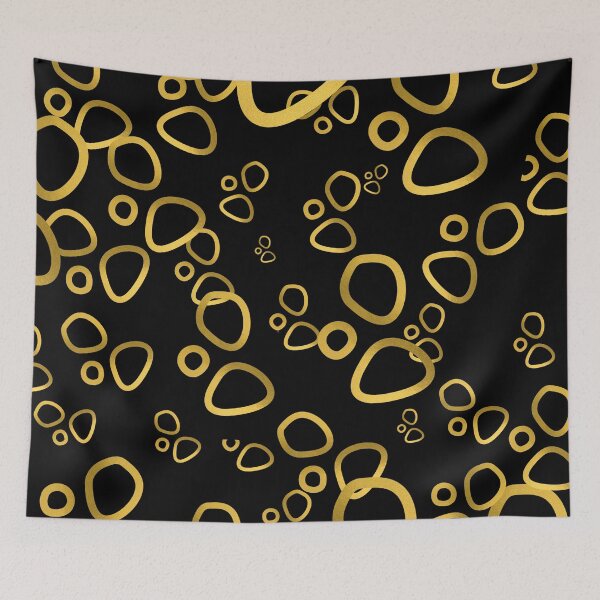 Item preview, Sheek black background with gold rings designed and sold by DaughterofYah.