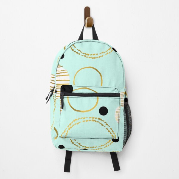Item preview, Fancy teal background abstract with gold rings designed and sold by DaughterofYah.