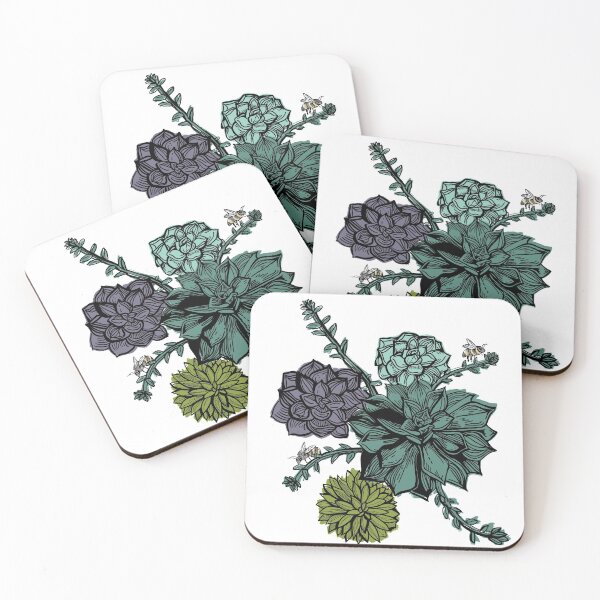 Item preview, Succulents & bees designed and sold by Hope draws stuff.
