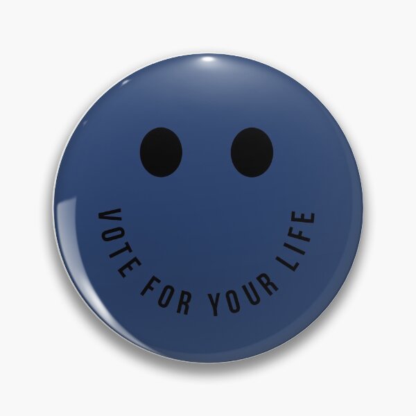 Item preview, Vote for your life smiley - indigo designed and sold by LoJoLetters.