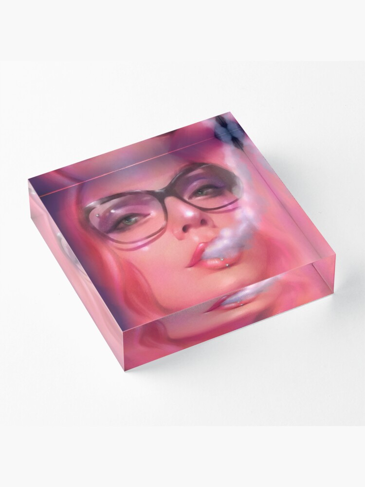 Alternate view of "Exhale" Self-Portrait Acrylic Block