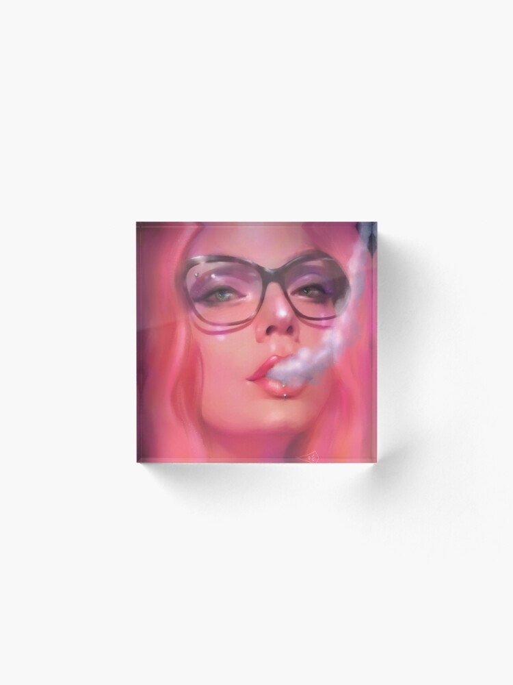 Alternate view of "Exhale" Self-Portrait Acrylic Block