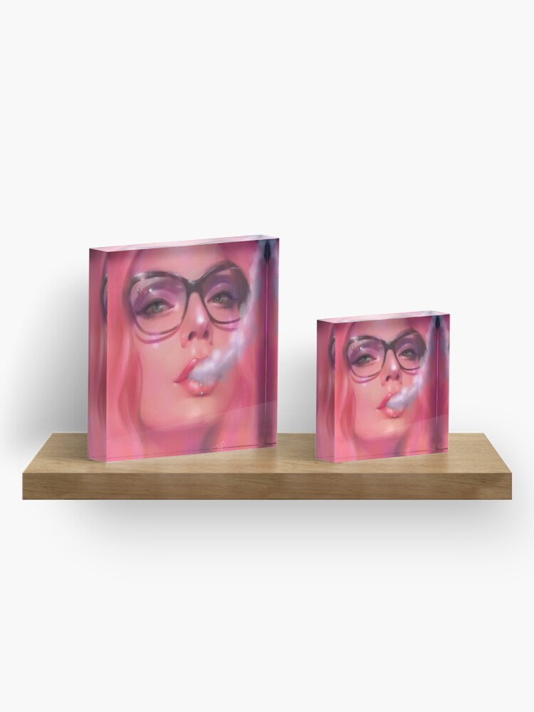 Alternate view of "Exhale" Self-Portrait Acrylic Block