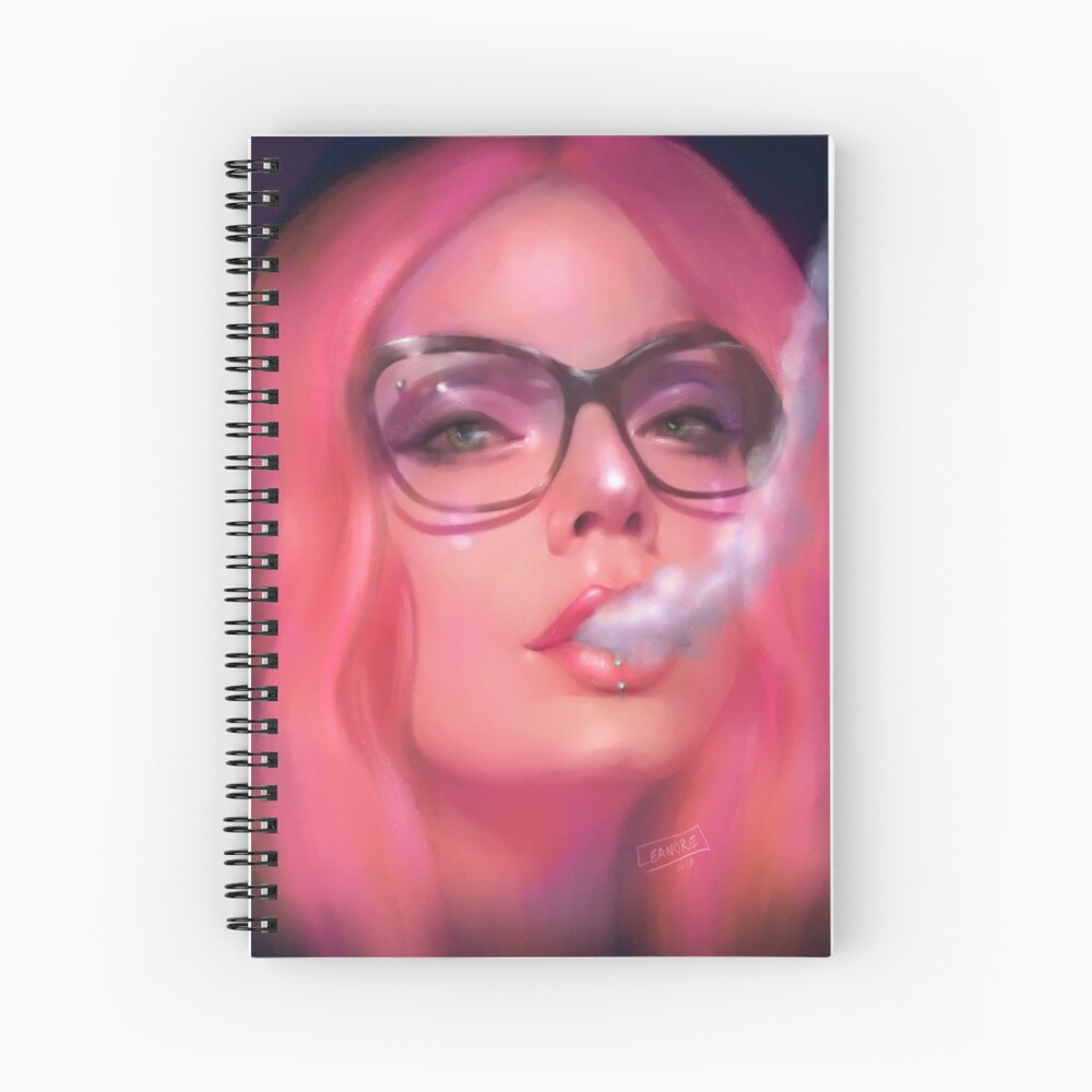 "Exhale" Self-Portrait Spiral Notebook