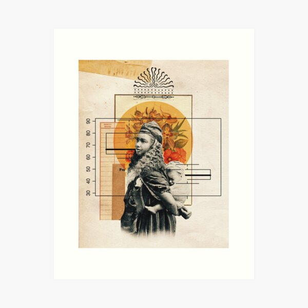 Item preview, Retro African Motherhood Collage designed and sold by the-quiet-fight.