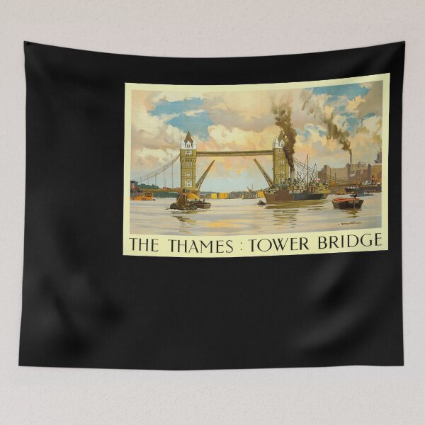 Item preview, Tower Bridge retro poster designed and sold by CorasPosters.