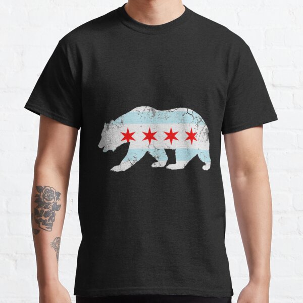 California Bear Chicago Flag Transplant Family Home T-Shirt